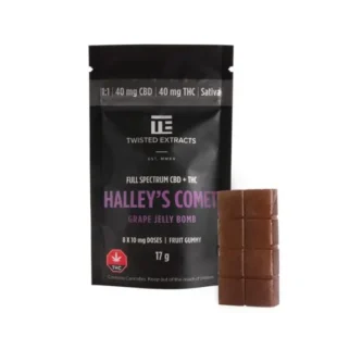 Buy Halley’s Comet Jelly Bombs 80mg 1:1 THC:CBD (Twisted Extracts)|Halley’s Comet Jelly Bombs 80mg 1:1 THC:CBD (Twisted Extracts)